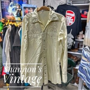 Tony Alamo of Nashville VNTG made in USA sz 15.5 embroidered pearl snap western